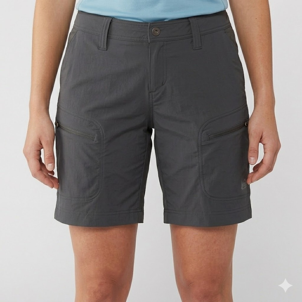 REI Co-op Trail Shorts Womens 14 Black Nylon Stretch Hiking Outdoor EUC